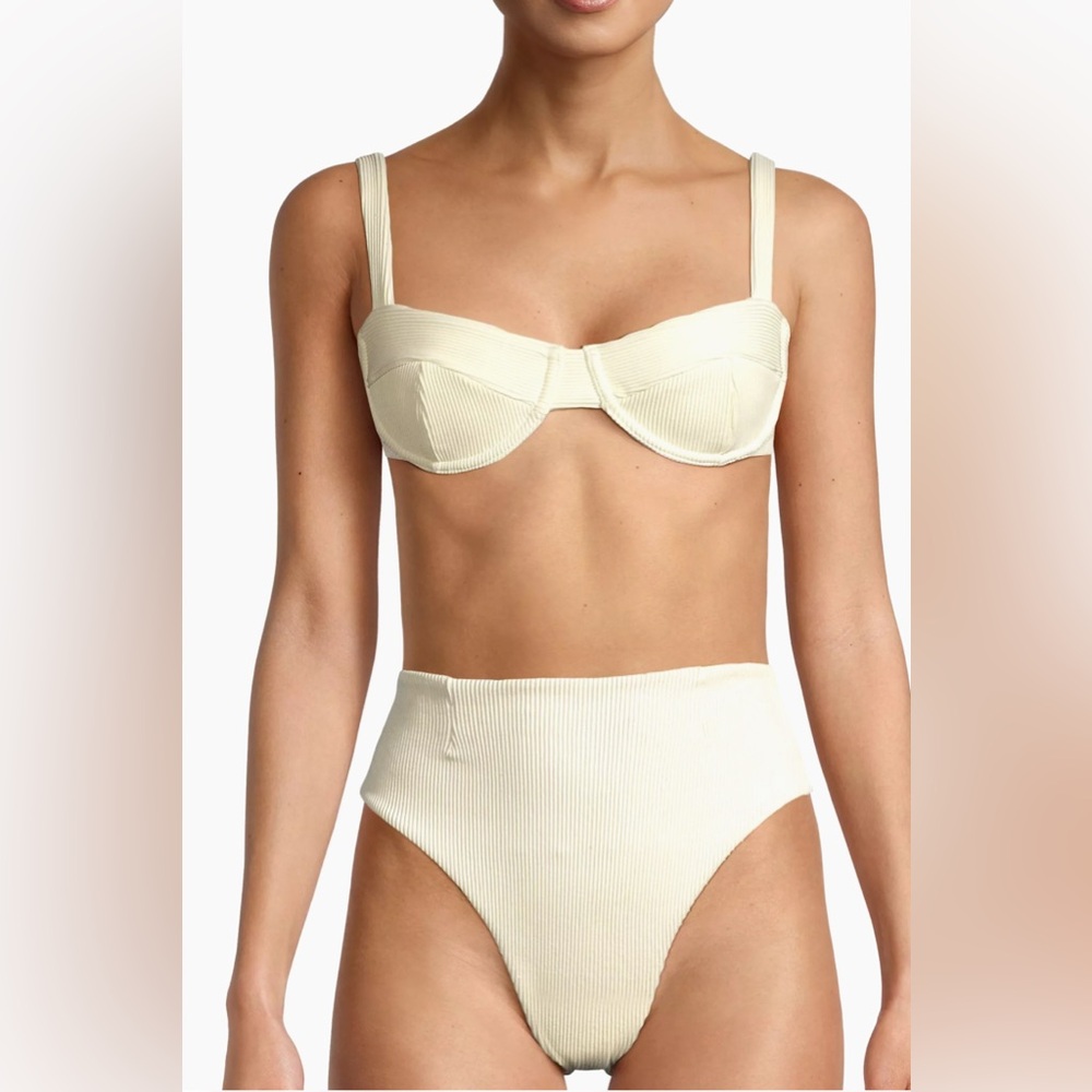 Haight. Gaia Rib-Knit Bikini Top size Medium